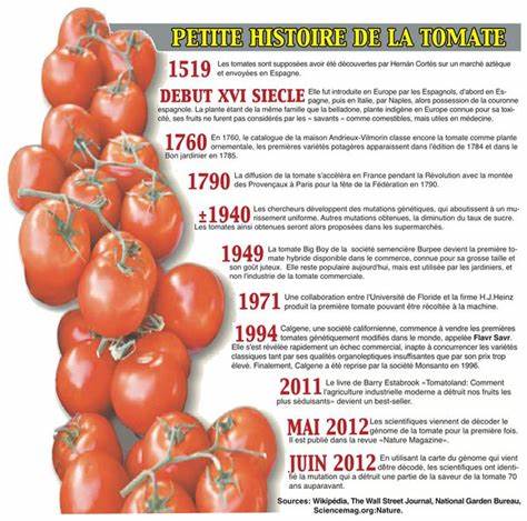 CHRONOLOGIE DE LA DIFFUSION DE LA TOMATE DANS LE MONDE;